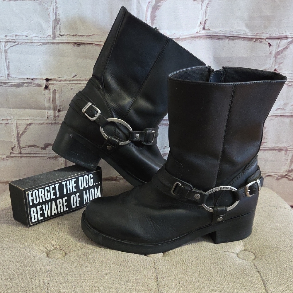 Harley-Davidson Black Moto Boots